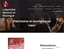 Tablet Screenshot of labyrinthemusicalenrouergue.com